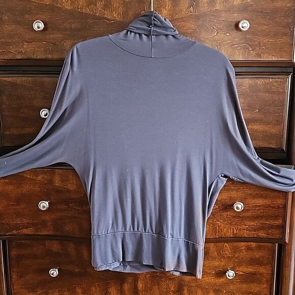 Three Dots Waisted Top, Grey, Size M - Picture 2 of 4